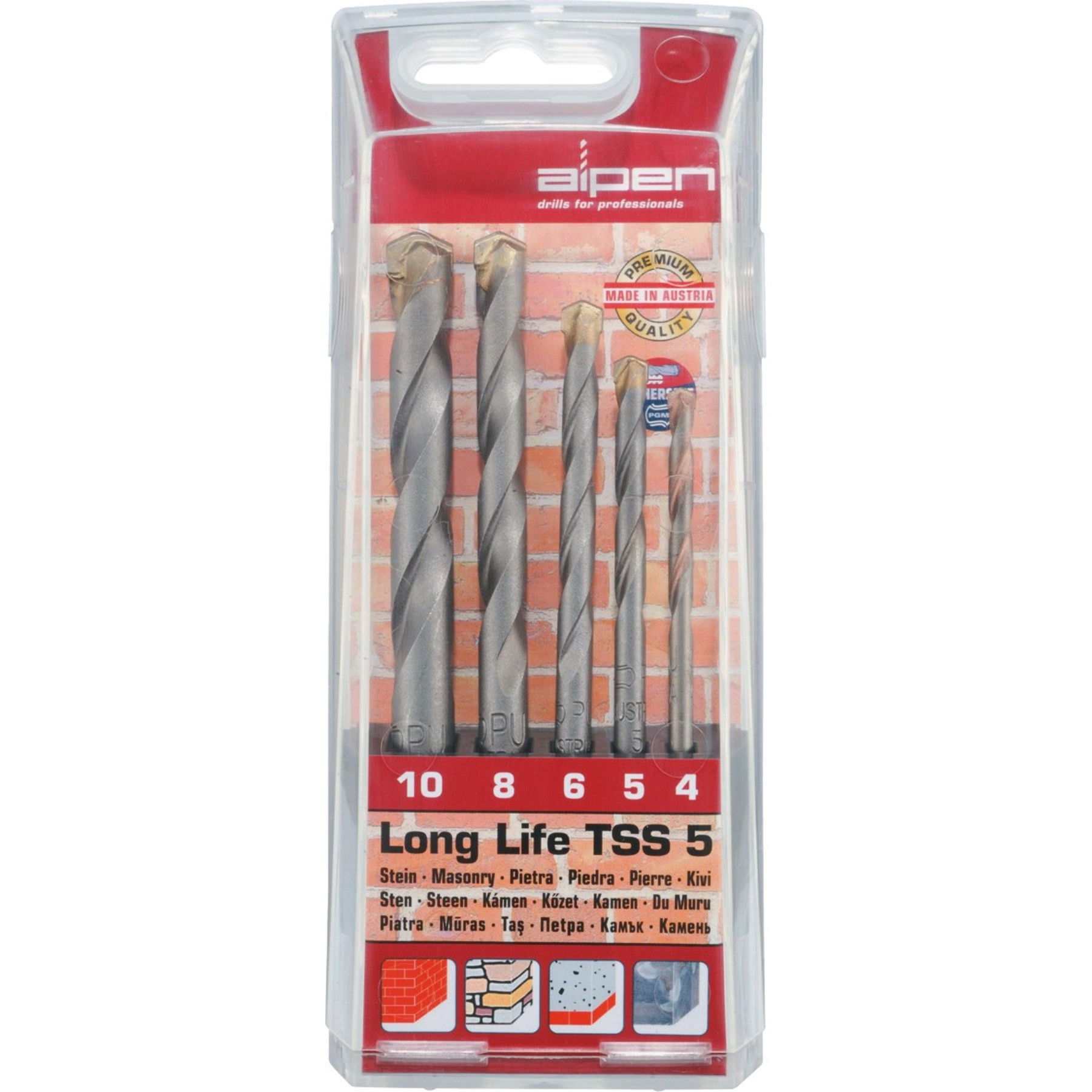Alpen  Falazófúró készlet Long Life 5 db/cs 1020300 termék fő termékképe