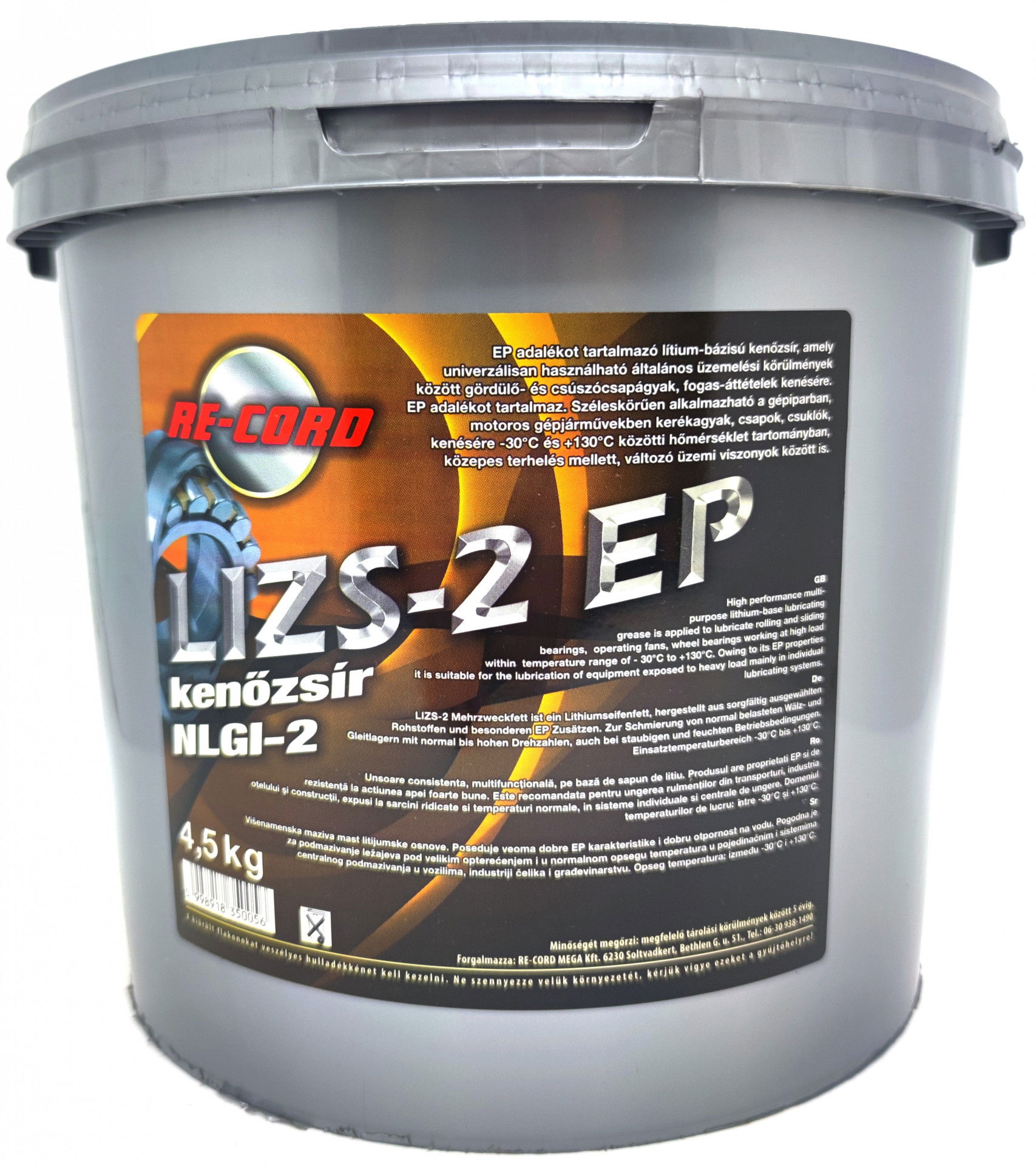 Re-cord LIZS-2 EP kenőzsír 4,5kg  NLGI-2 termék fő termékképe