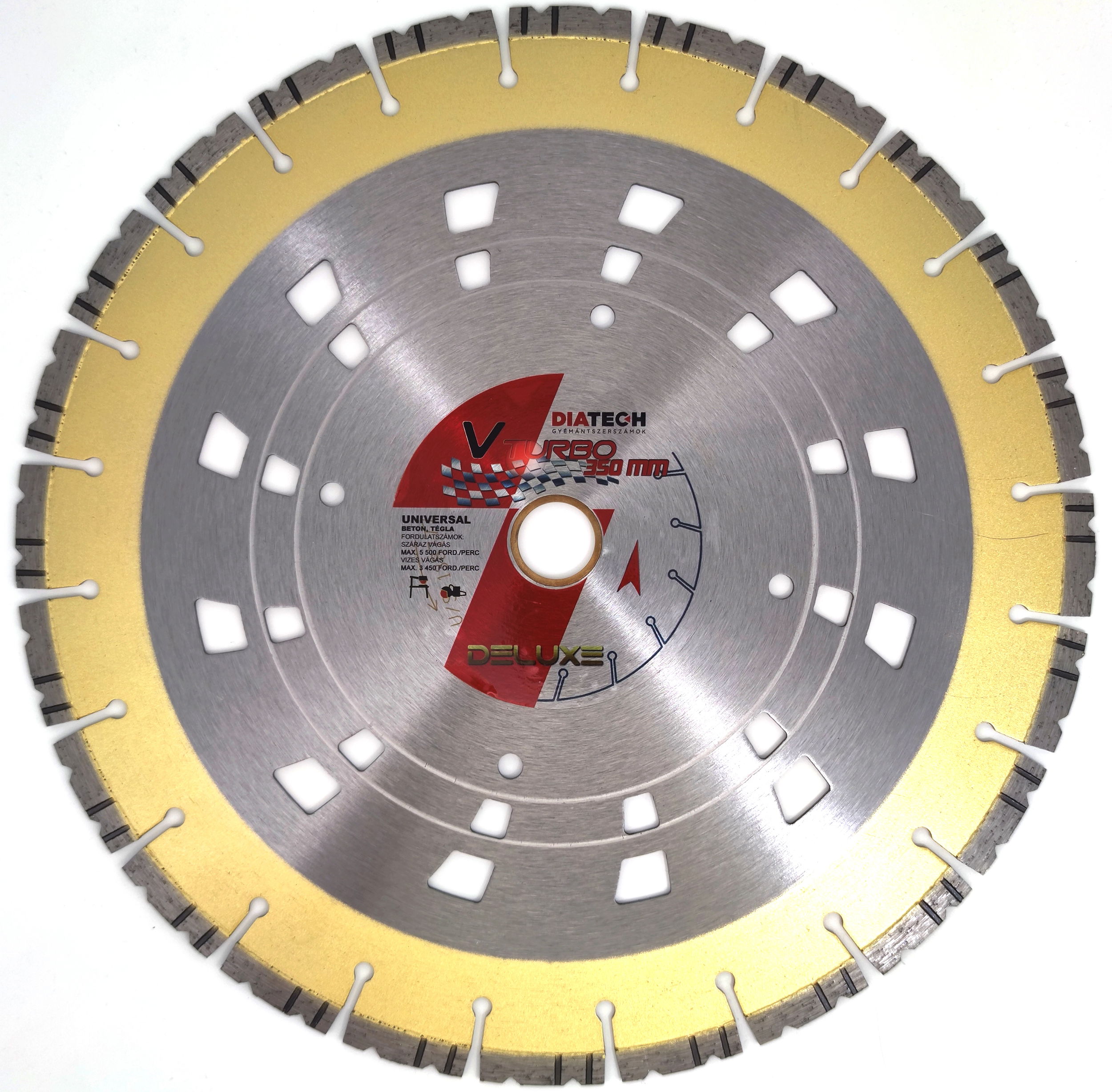 Diatech V Turbo 350x25,4x10mm  gyémánt vágótárcsa beton/univerzális termék fő termékképe