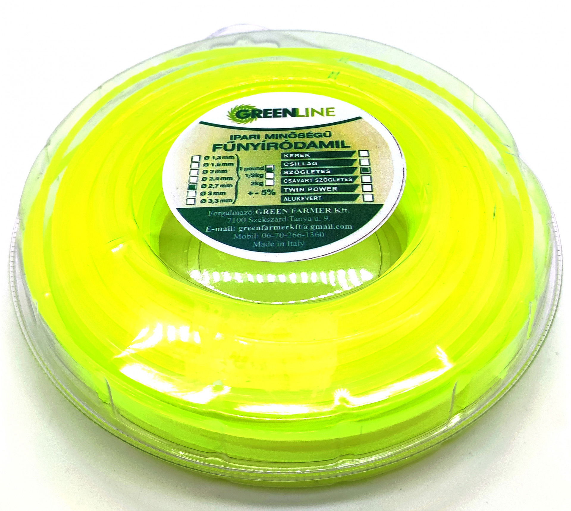 Greenline Damil 2,7mm; szöglet 68m 017057 termék fő termékképe