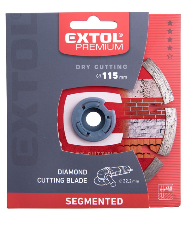 Extol Premium Gyémántvágó szegmenses; 115×22,2mm, max.13.200 f/min (108711) termék fő termékképe
