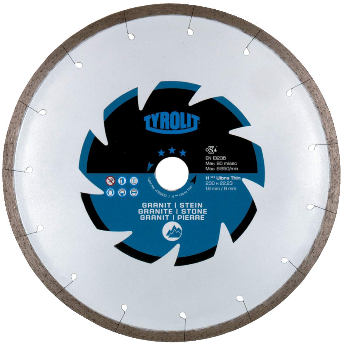 Tyrolit Gyémánt vágókorong Premium C3 DCHP1-FC 125x1,2x22,23mm termék fő termékképe