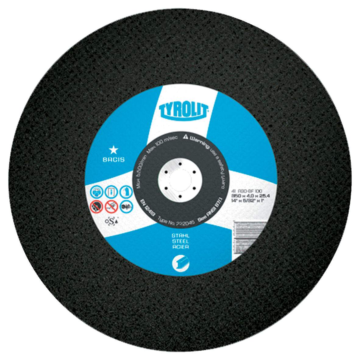 Tyrolit Vágótárcsa BASIC acél 41 A30Q-BF 178x3,0x22,23mm termék fő termékképe