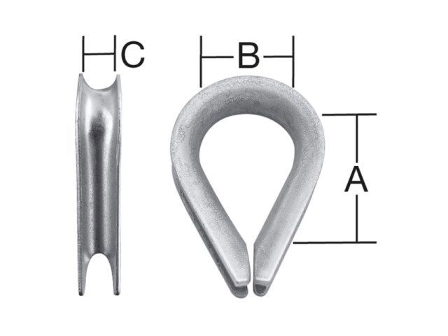 Vormann Kötélgyűszű 8 mm-ig horganyzott 2 db termék fő termékképe