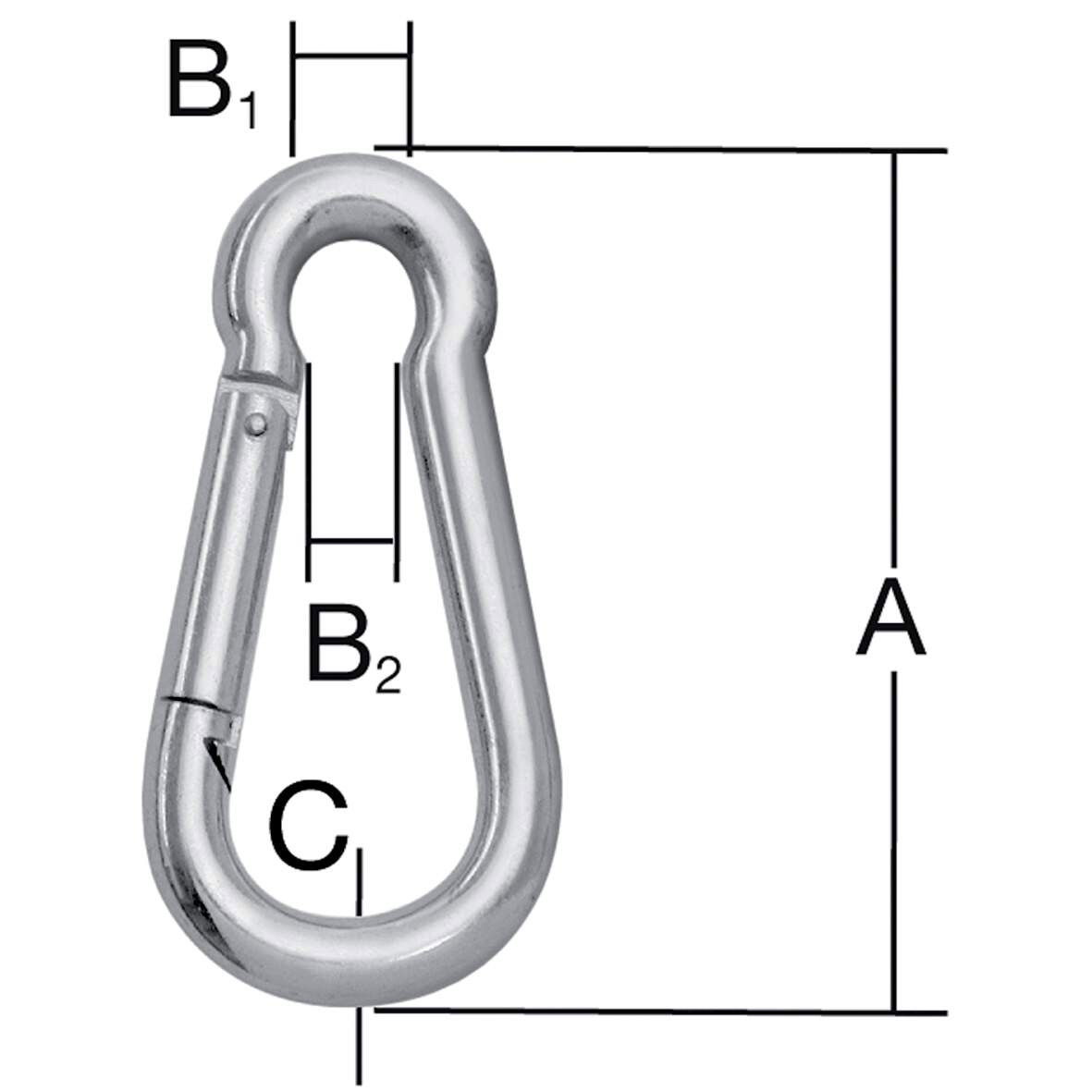 Vormann Tűzoltó karabiner 7X70 horganyzott termék fő termékképe