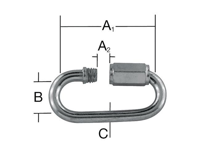 Vormann Menetes láncszem 5 mm-ig, saválló termék fő termékképe