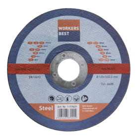 Workers Best Vágókorong  fém,egyenes 125x1,0x22,2mm 5db/csomag 1177829 termék fő termékképe