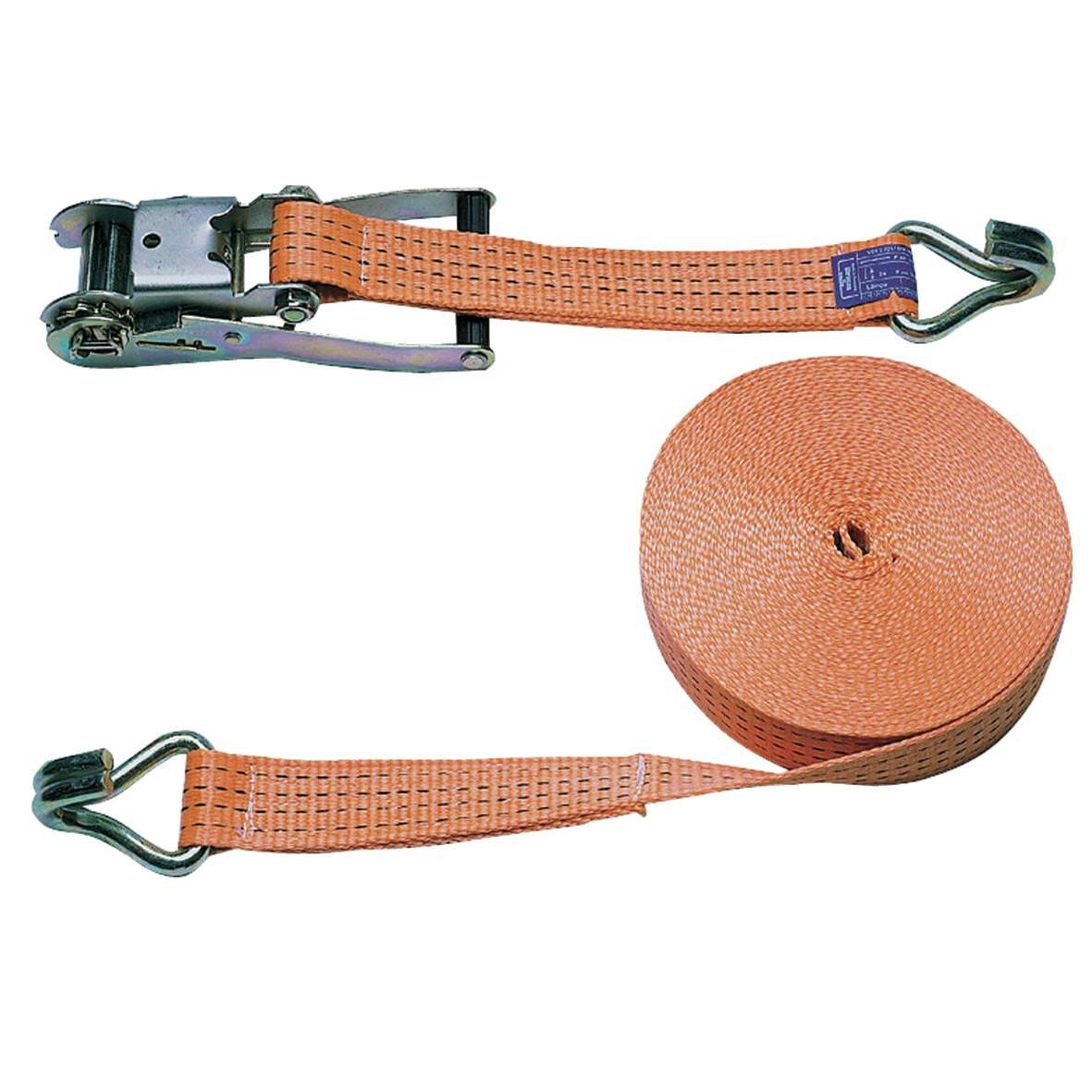 Kerbl Racsnis rögzítő heveder 2 részes narancs 10mx50mm húzóerő 4t (1185746) termék fő termékképe