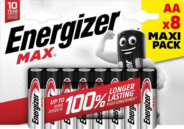 Energizer "MAX" AA ceruza elem 8db/cs termék fő termékképe