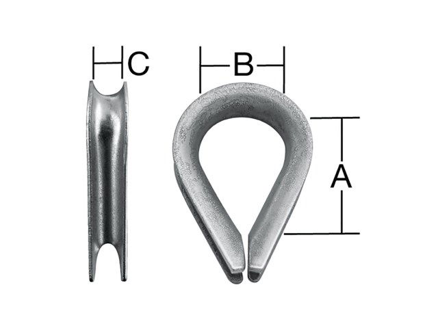 Vormann Kötélgyűszű 6 mm-ig horganyzott 8 db termék fő termékképe
