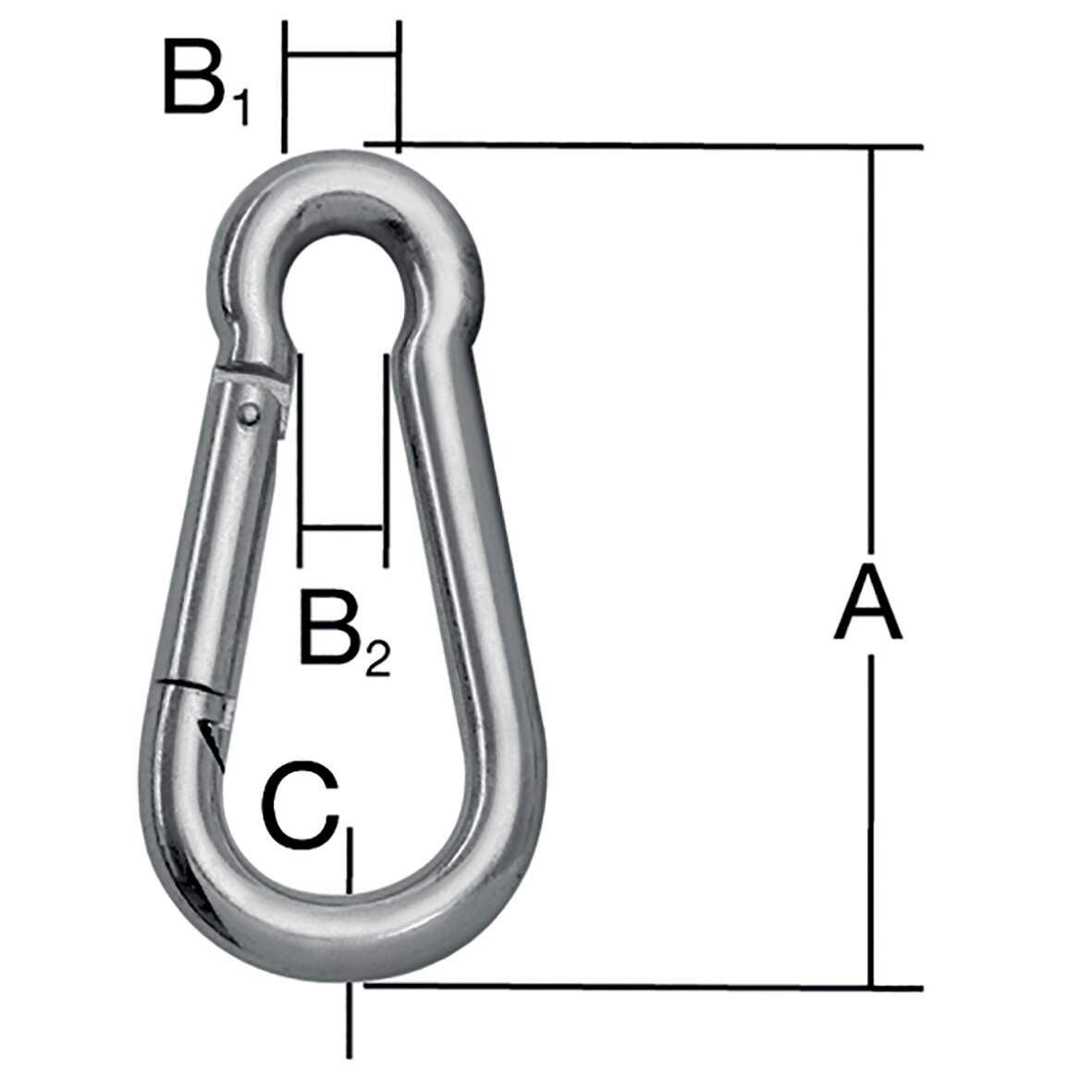 Vormann Tűzoltó karabiner horganyzott 60x6 mm 8db/cs termék fő termékképe