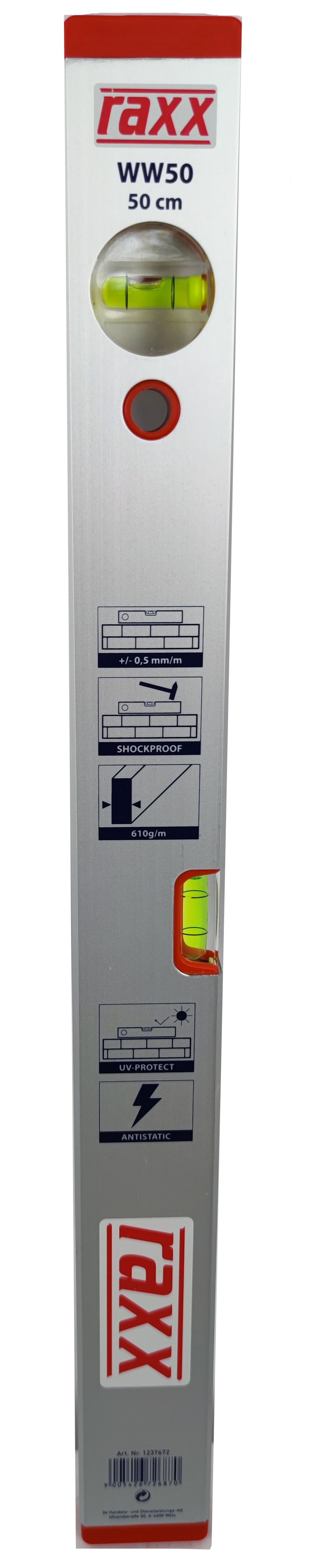 Raxx Alumínium vízmérték WW50 50cm 1237672 termék fő termékképe