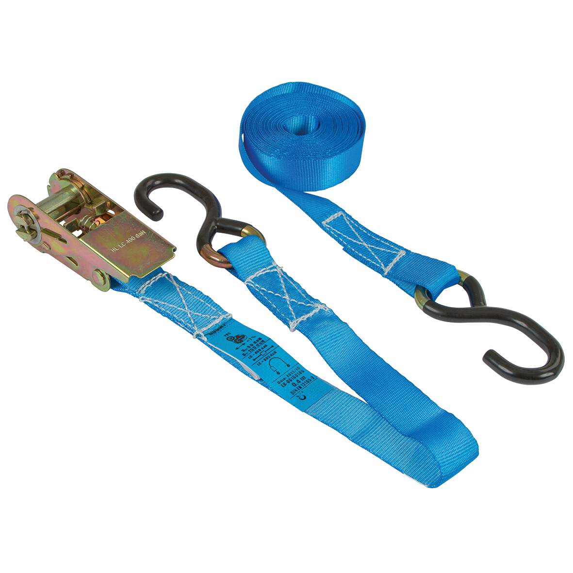 Kerbl Racsnis rögzítő heveder 2 részes kék 6m/25mm 1256307 termék fő termékképe