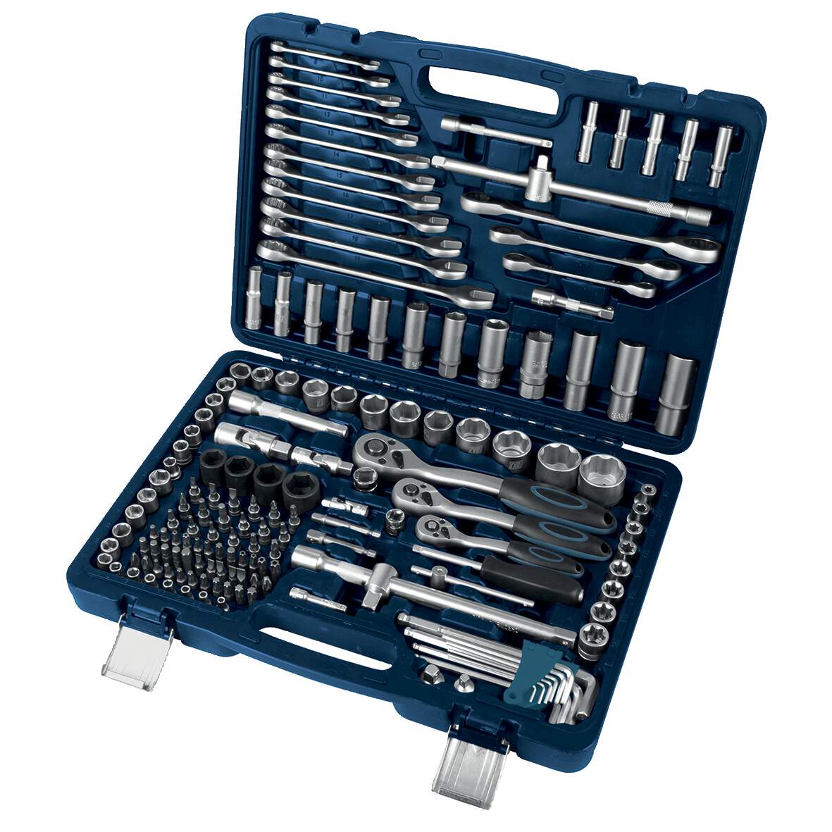 Raxx Dugókulcs készlet 160 darab 1/4" 1/2", 3/8" 1286872 termék fő termékképe