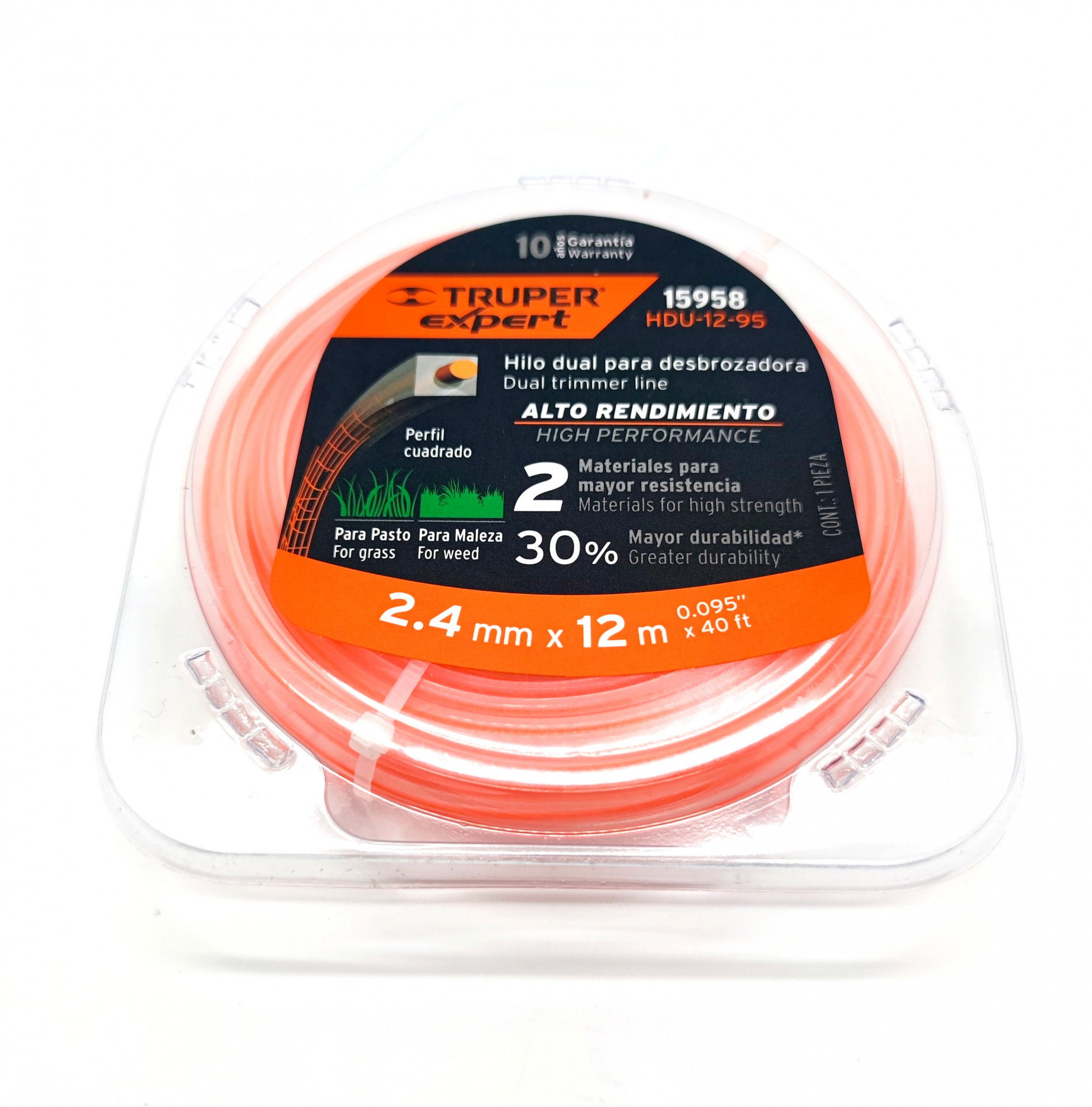 Truper szögletes damil 2,4 mm X 12 m termék fő termékképe