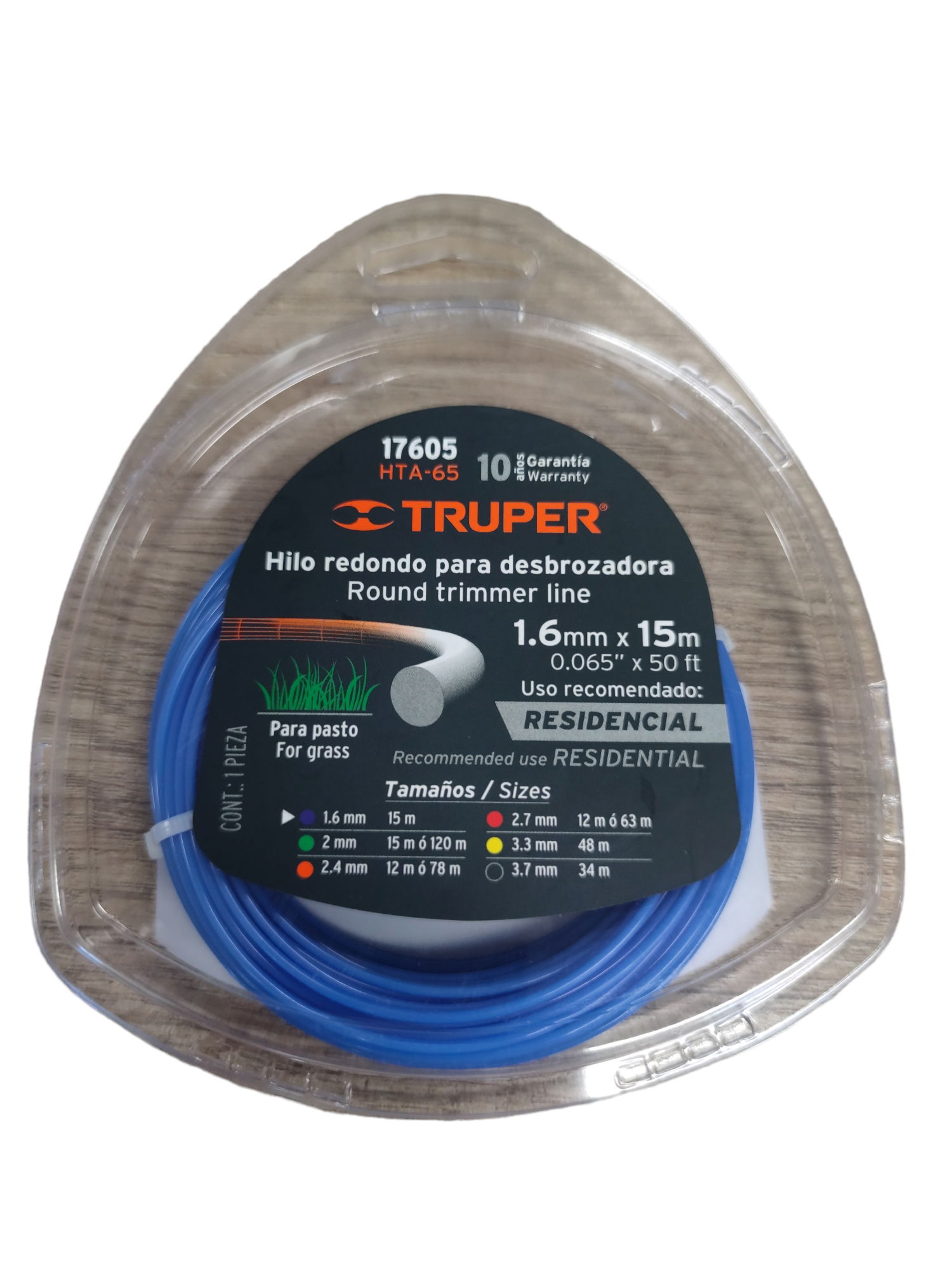 Truper fűkasza damil 1,6mm x 15m  HTA-65 termék fő termékképe