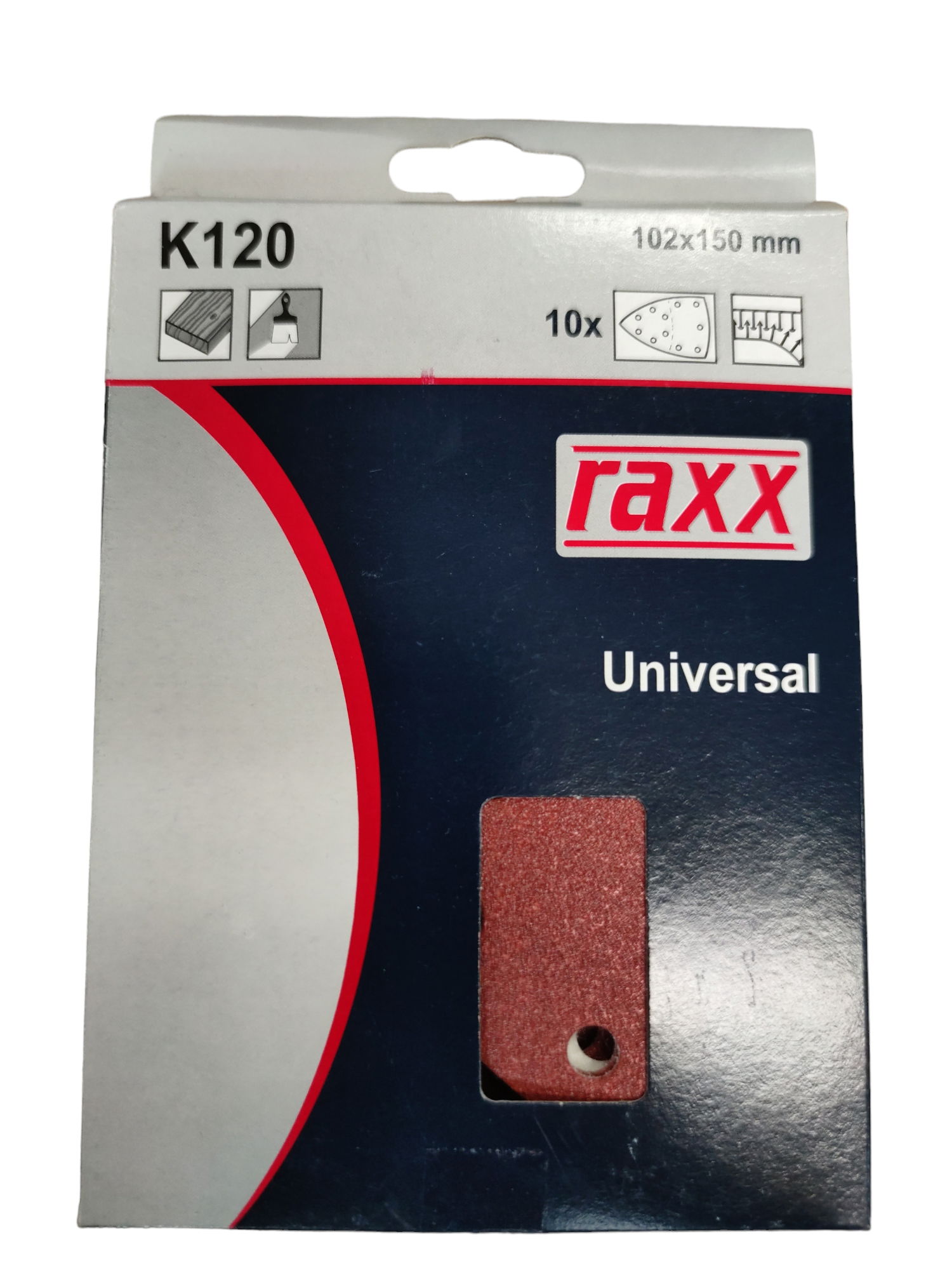 Raxx Csiszolólap Multi Universal K120 102x105mm 10db/csomag termék fő termékképe