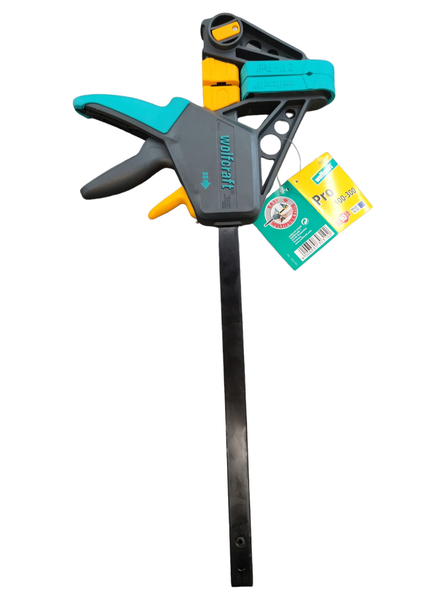 Wolfcraft Egykezes szorító PRO 100-300-560mm , 100mm fesztáv termék fő termékképe
