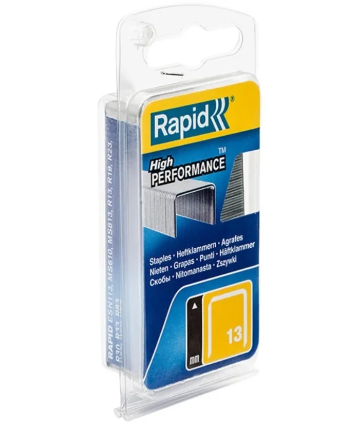 Rapid Tűzőkapocs acél 13 08mm Keskeny, bliszt. 1cs.=1600 db. 1201116 termék fő termékképe