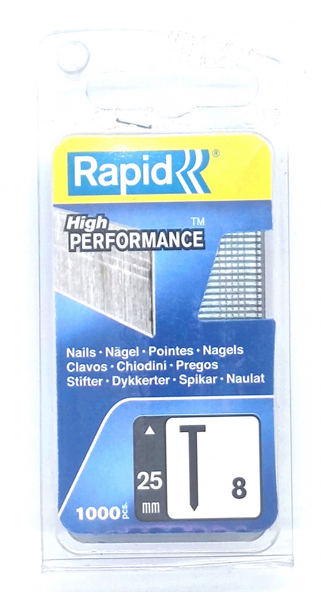 Rapid Speciális szög Typ 8 25mm Keskeny, bliszt. 1cs.=1000 db. 1201122 termék fő termékképe