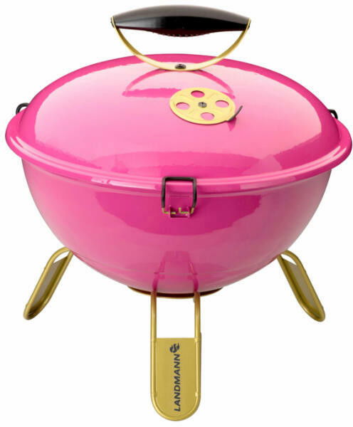 Landmann Gömbgrill Piccolino Queen pink, fogóval és köténnyel 1259675 termék fő termékképe