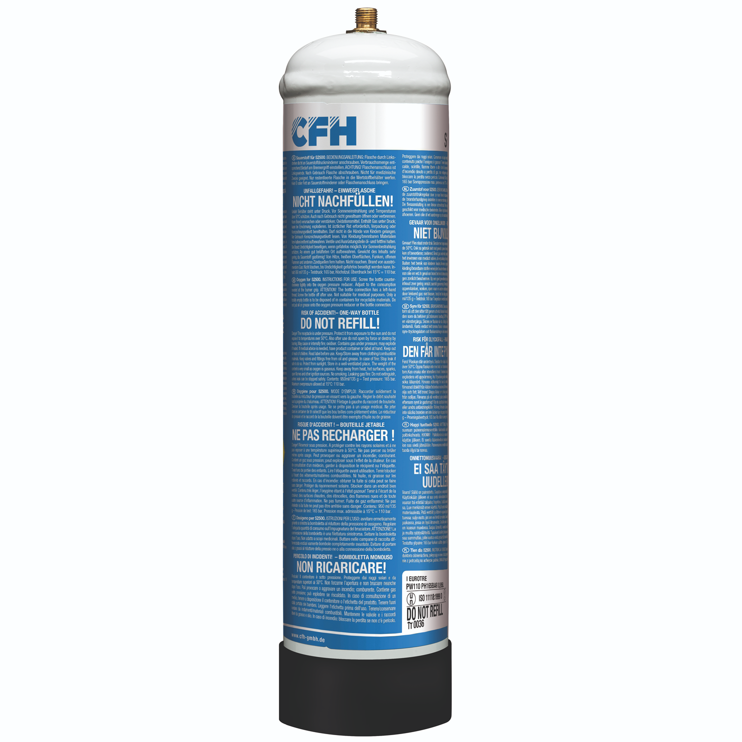 CFH Oxigén palack, 930 ml UN1072 0036 termék fő termékképe