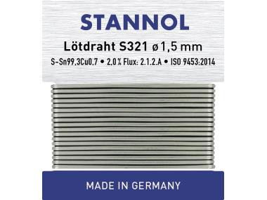 Stannol Hobbyist forrasztótekercs S321 1,5mm 14g, Sn99Cu1 1245567 termék fő termékképe