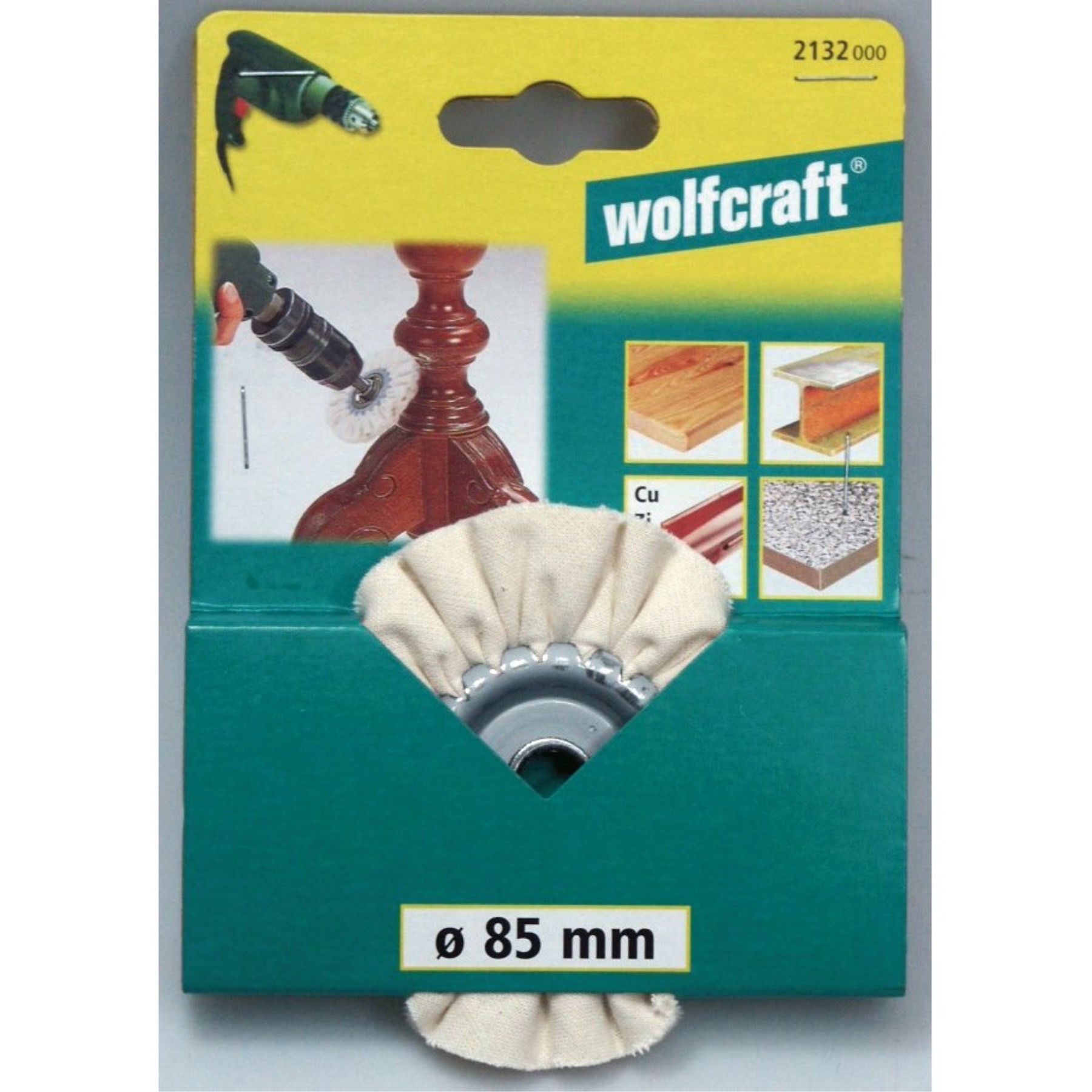 Wolfcraft Fényező-rongykorong átm. 85x10mm furat 10mm termék fő termékképe