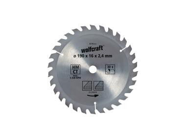 Wolfcraft Kézi körfűrészlap HM Z30 190x2,4x30mm 1203750 termék fő termékképe