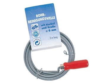 Gr-Tools Barkács csőtisztító spirál tekerővel, markolattal 3mx6mm 1033920 termék fő termékképe