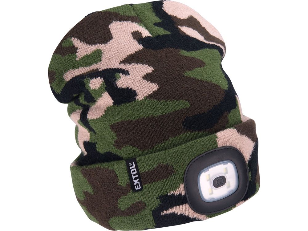 Extol Light kötött sapka, LED lámpával, USB töltés termék fő termékképe