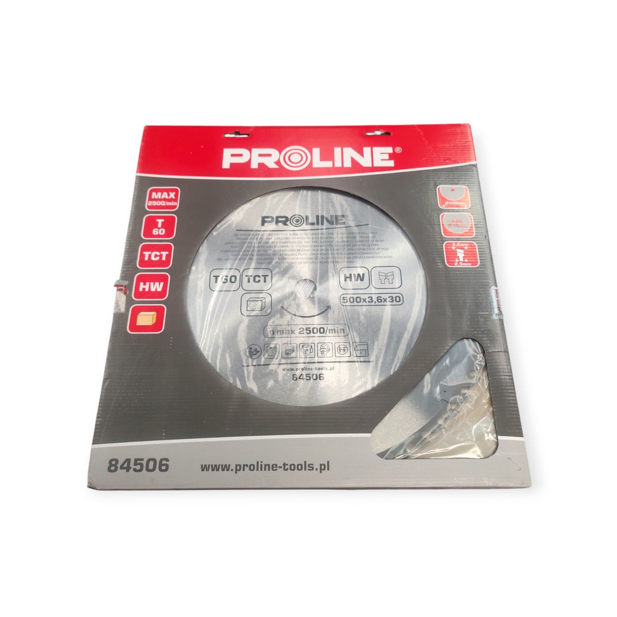 Proline Vidiás fogú körfűrészlap fához - 500mm/60 fog - 84506 termék fő termékképe