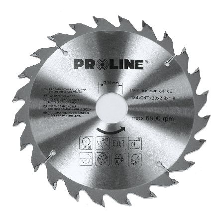 Proline Vidiás fogú körfűrészlap fához- 184mm/ 60fog 84186 termék fő termékképe