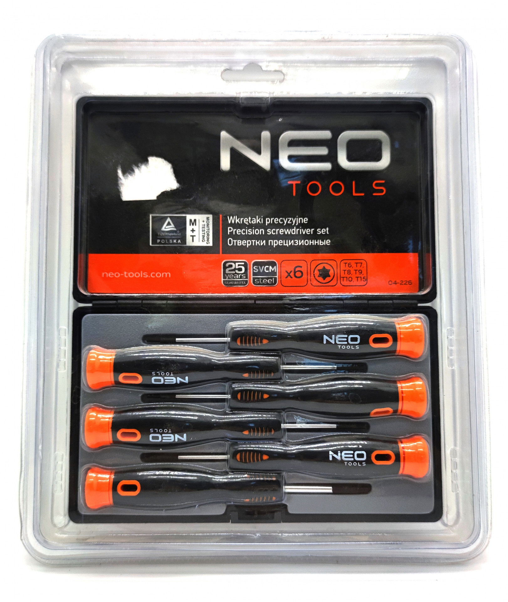 Neo Tools műszerész csavarhúzókészlet torx 6 részes 04226 termék fő termékképe