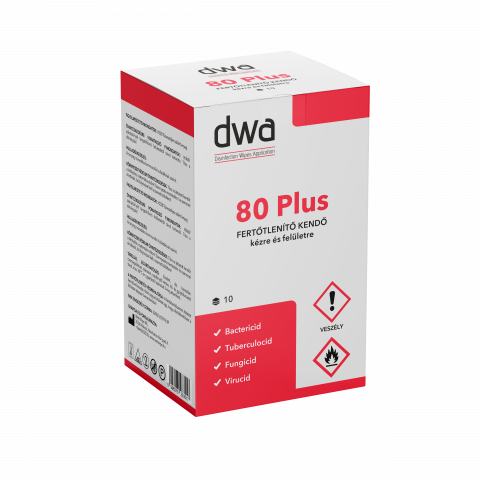 Dwa 80 Plus kéz- és felületfertőtlenítő kendő termék fő termékképe