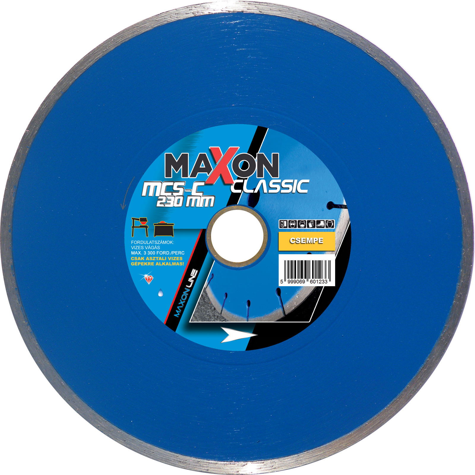 Maxon csempe CLASSIC 180x25,4x5 mm gyémánt vágótárcsa  MCS180C termék fő termékképe