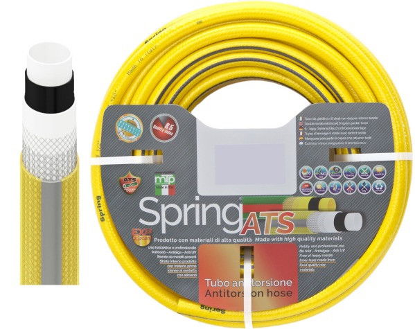 Spring ATS locsolótömlő sárga 1/2 25m csavarodásmentes 014352 termék fő termékképe