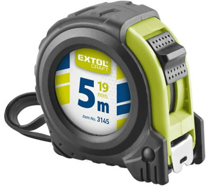 Extol Craft mérőszalag, gumírozott, 1 stoppos, 5m×19mm termék fő termékképe