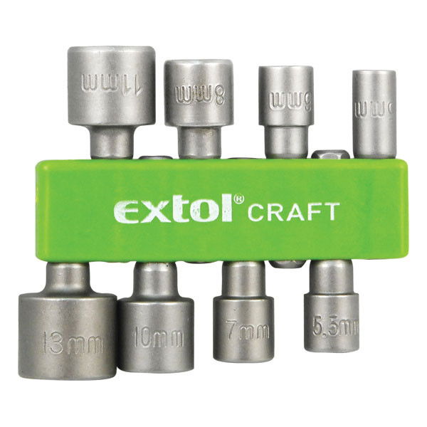 Extol Craft Behajtó klt. hatlapfejű csavarhoz 8db; 5-13mm termék fő termékképe