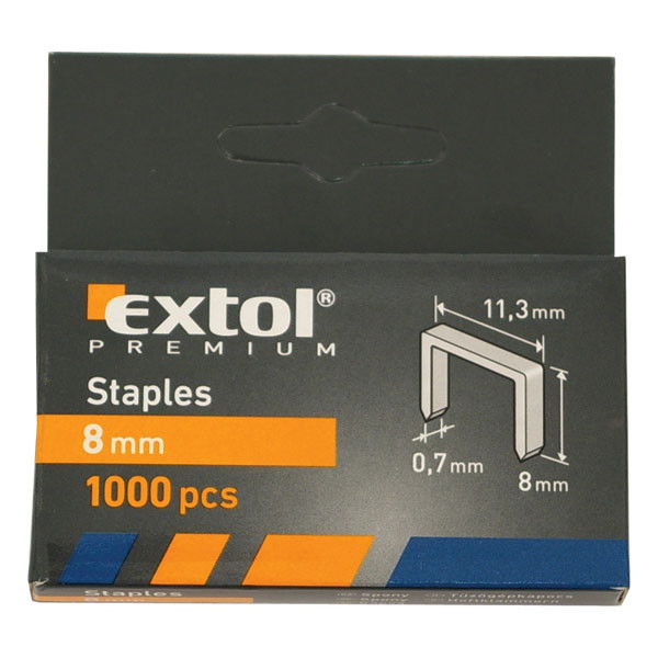 Extol Premium Tűzőgépkapocs 11,3×0,52×0,7; 6mm, 1000db/cs termék fő termékképe