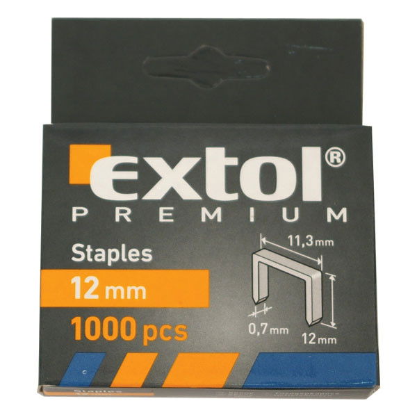 Extol Premium tűzőgépkapocs (11,3×0,52×0,7); 12mm, 1000db/cs termék fő termékképe