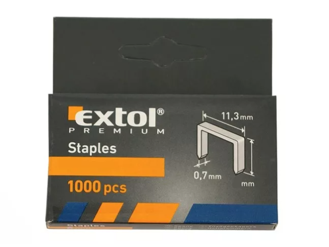 Extol Premium Tűzőgépkapocs 11,3×0,52×0,7; 14mm, 1000db/cs termék fő termékképe
