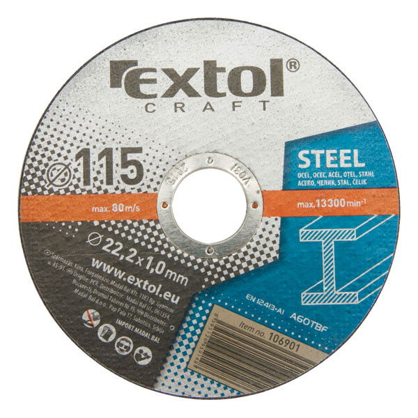 Extol Craft vágókorong acélhoz; 125×1,0×22,2mm termék fő termékképe