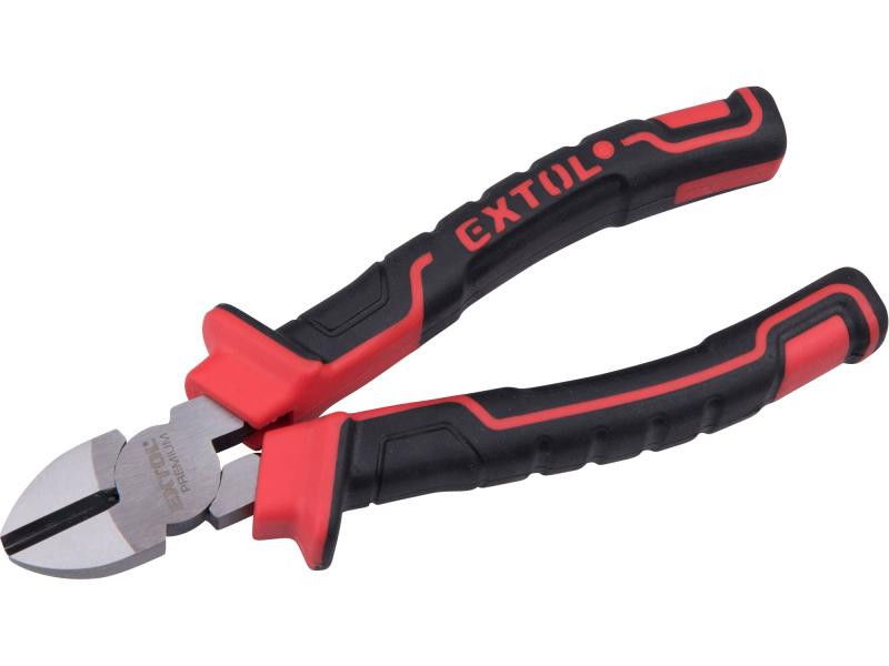 Extol Premium oldalcsípő fogó, 160mm, duál vörös/fekete, TPR nyél 8813186 termék fő termékképe