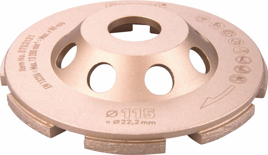 Extol Industrial Gyémántcsiszoló korong; 115mm×22,2mm, kétsoros termék fő termékképe
