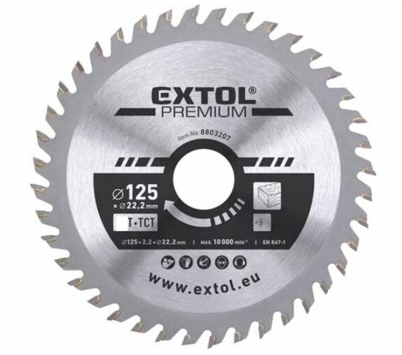 Extol Premium körfűrészlap keményfémlapkás 125 T24 8803206 termék fő termékképe
