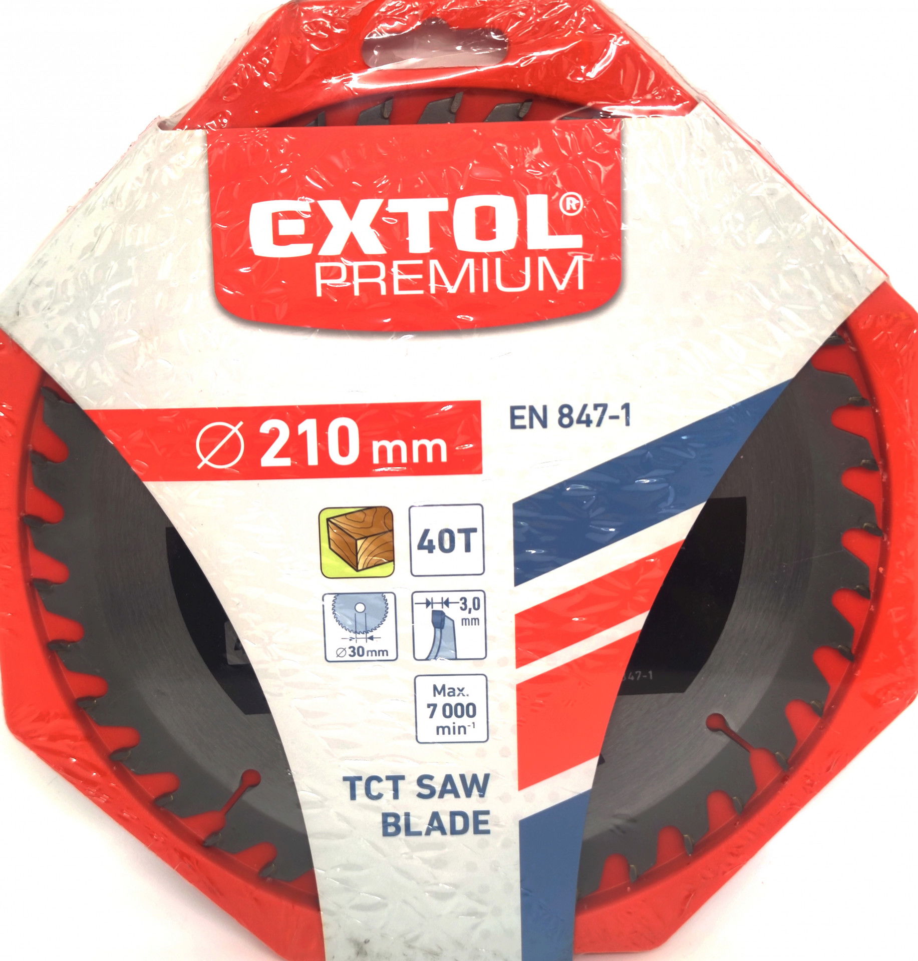 Extol Premium Körfűrészlap, keményfémlapkás, 210×30mm termék fő termékképe