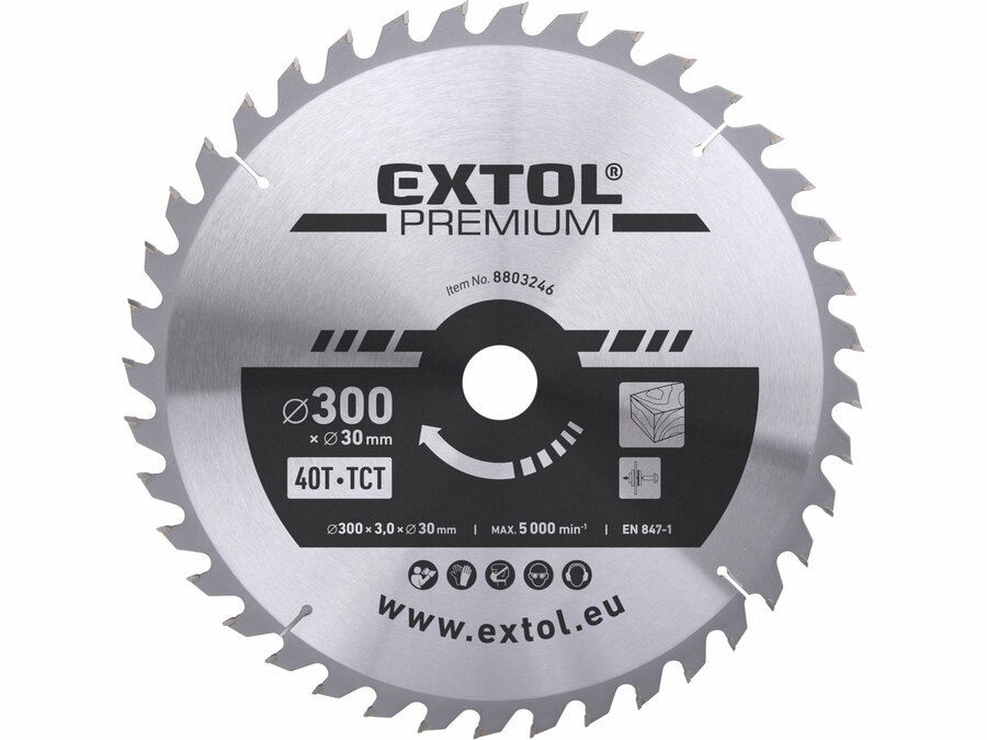 Extol Premium Körfűrészlap keményfémlapkás 300x30mm 40 fogas 8803246 termék fő termékképe