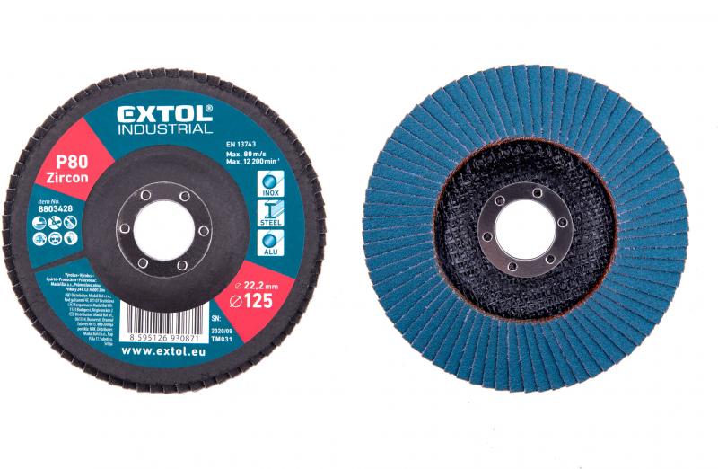 Extol Industrial lamellás csiszoló INOX 125×22mm P120 8803432 termék fő termékképe