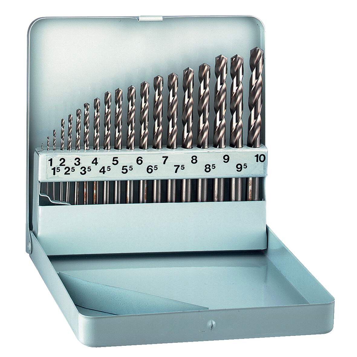 Alpen Csigafúró készlet KM19 HSS 19 részes, Eco, 1,0-10,0x0,5 mm 1018423 termék fő termékképe